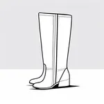 thigh-high white leather boots image